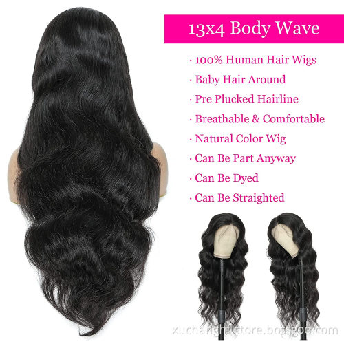 Cheap Bone Straight Body Wave Swiss Lace Wigs 100% Virgin Human Hair,Raw Virgin 13x6 Pre Plucked Human Hair Hd Lace Front Wigs